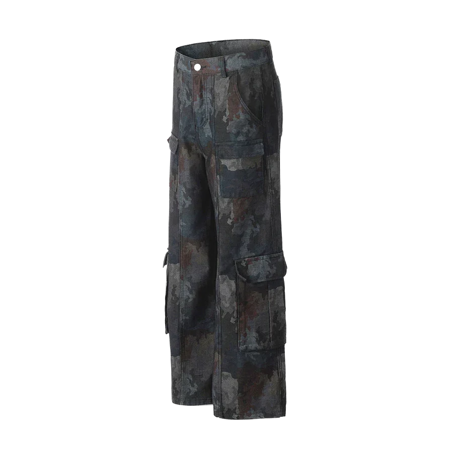 Herenbroek in meerdere kleuren met camouflagepatroon