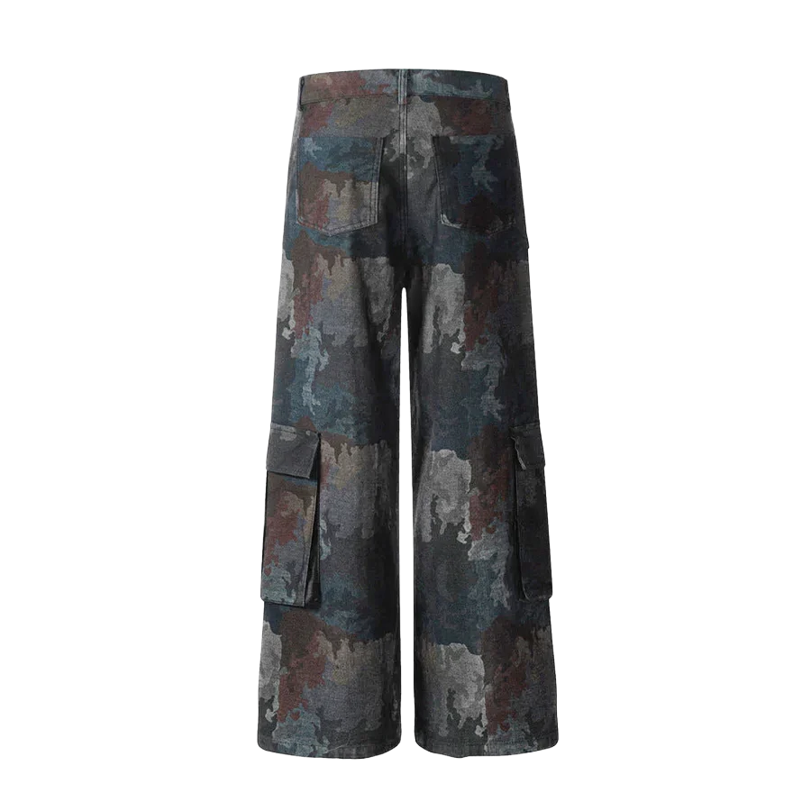 Herenbroek in meerdere kleuren met camouflagepatroon